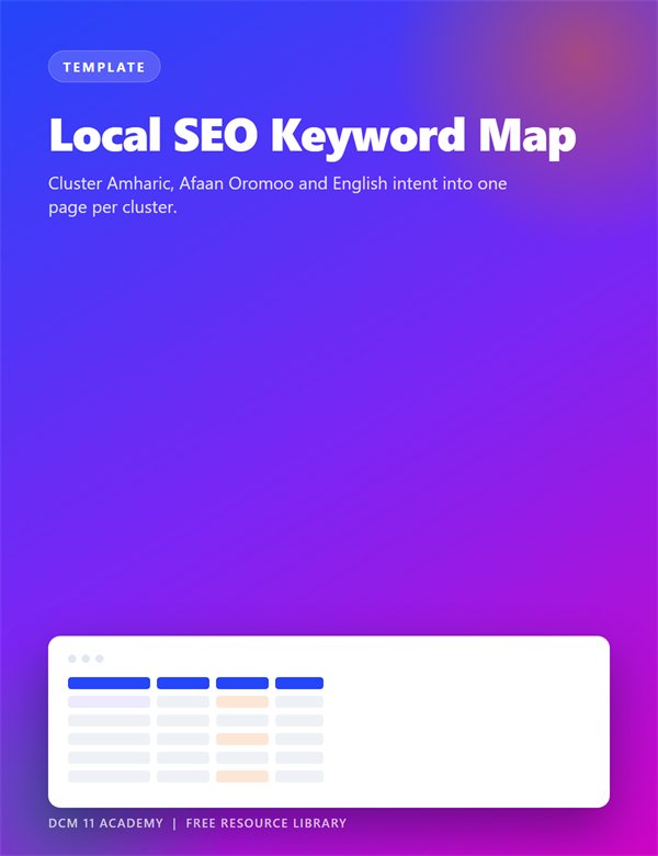 Local SEO Keyword Map Template cover